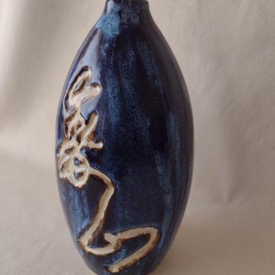 Heavy Clay Pottery Centerpiece Vase