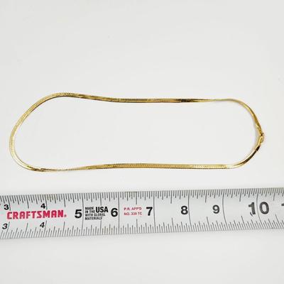 GOLD TONED HERRINGBONE NECKLACE