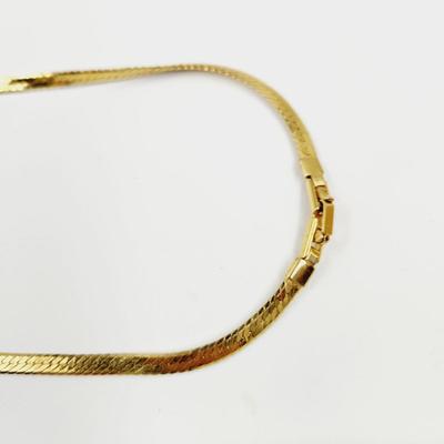 GOLD TONED HERRINGBONE NECKLACE