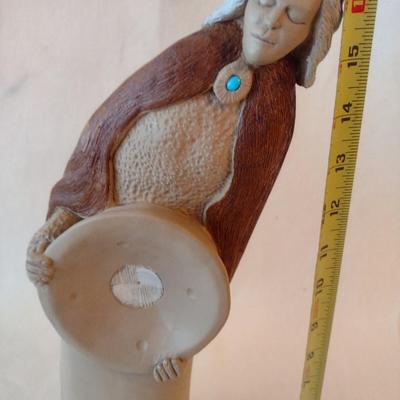 South American Hand-Crafted Pottery Figural Statuette