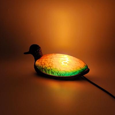STAINED GLASS STYLE DUCK TABLE LAMP