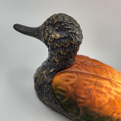 STAINED GLASS STYLE DUCK TABLE LAMP