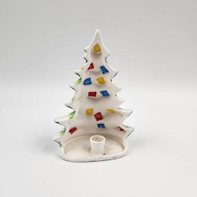 1959 HOLT HOWARD CERAMIC CHRISTMAS TREE CANDLE HOLDER