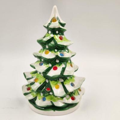 1959 HOLT HOWARD CERAMIC CHRISTMAS TREE CANDLE HOLDER