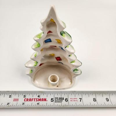 1959 HOLT HOWARD CERAMIC CHRISTMAS TREE CANDLE HOLDER