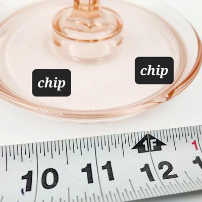 BEAUTIFUL VINTAGE PINK GLASS ITEMS (EACH ITEM IS CHIPPED)