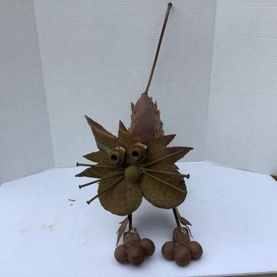 1058 Vintage Cat Scrap Metal Sculpture