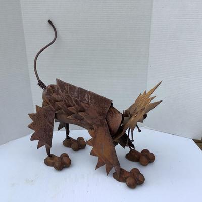 1059 Vintage Cat Metal Sculpture