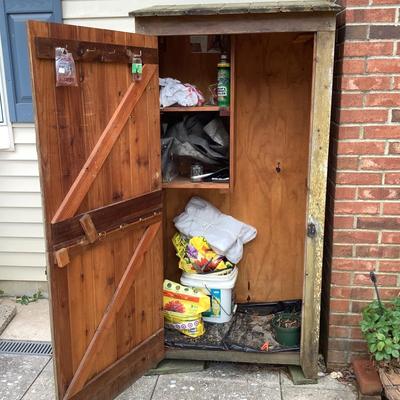 1062 Smith & Hawken Cedar Garden Shed with some supplies