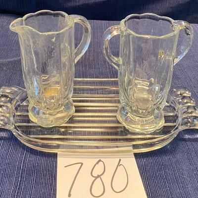 Vintage Creamer, Sugar and Tray