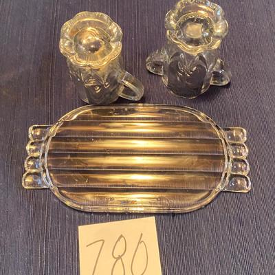 Vintage Creamer, Sugar and Tray