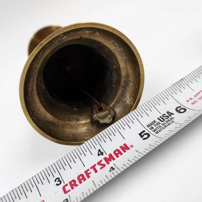 VINTAGE ETCHED BRASS CANDLE BELL