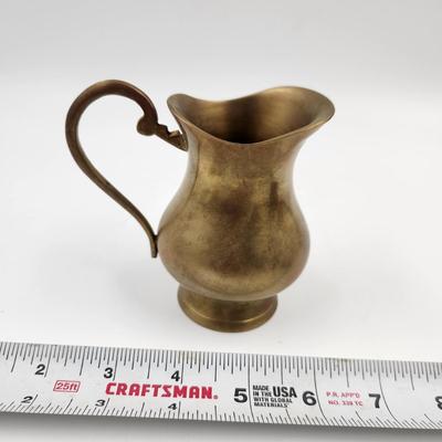 CUTE BRASS SMALL SMOOTH PITCHER
