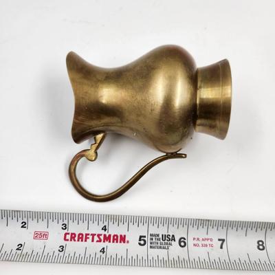 CUTE BRASS SMALL SMOOTH PITCHER