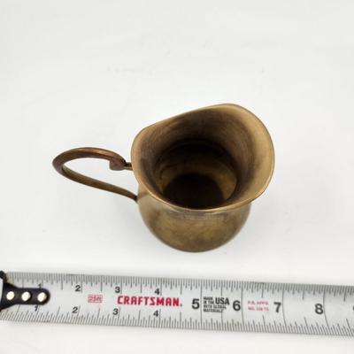CUTE BRASS SMALL SMOOTH PITCHER