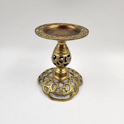 FANTASTICALLY ECLECTIC BRASS CANDLE HOLDER