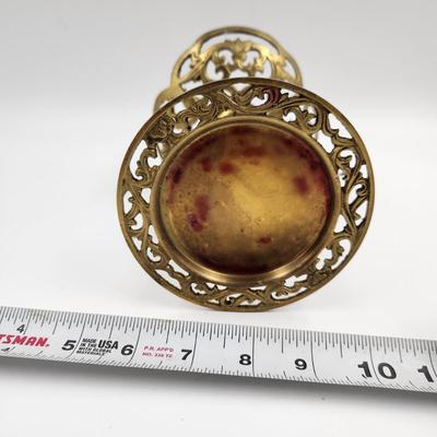 FANTASTICALLY ECLECTIC BRASS CANDLE HOLDER
