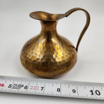 BEAUTIFUL HAMMERED SOLID BRASS PITCHER