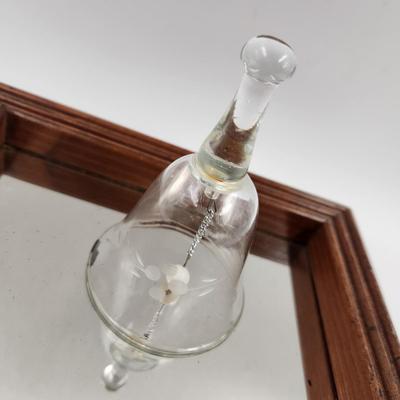 VINTAGE ETCHED GLASS ELEGANT BELL