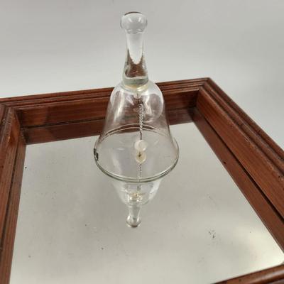 VINTAGE ETCHED GLASS ELEGANT BELL