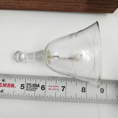VINTAGE ETCHED GLASS ELEGANT BELL