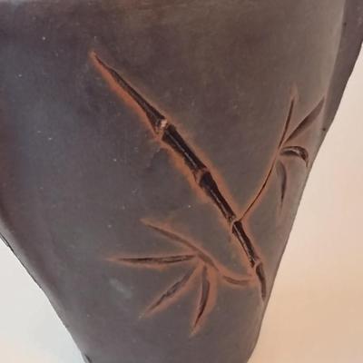 Heavy Pottery Ikebana or Arrangement Centerpiece Vase