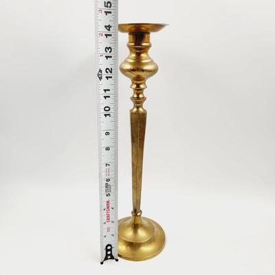 TALL ELEGANT ECLECTIC BRASS CANDLESTICK