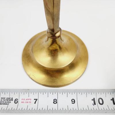 TALL ELEGANT ECLECTIC BRASS CANDLESTICK