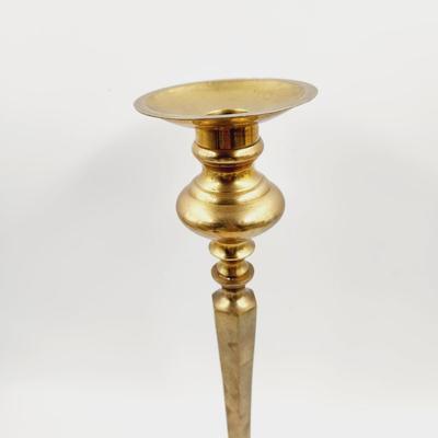 TALL ELEGANT ECLECTIC BRASS CANDLESTICK