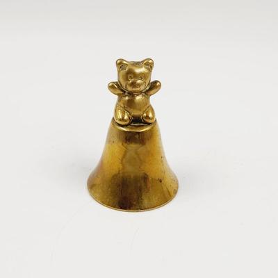 CUTE BRASS TEDDY BEAR BELL