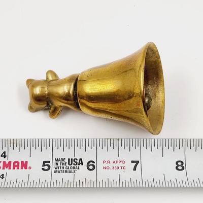 CUTE BRASS TEDDY BEAR BELL