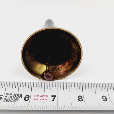 WOODEN HANDLED ETCHED BRASS BELL