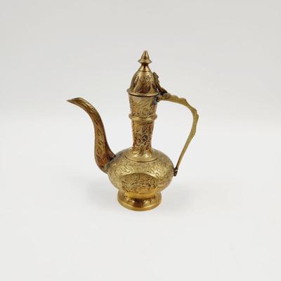 ETCHED BRASS AFTABA EWER
