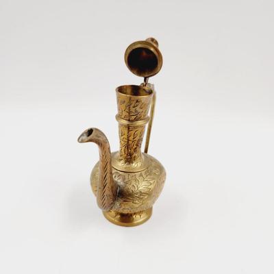 ETCHED BRASS AFTABA EWER
