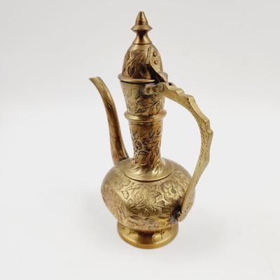 ETCHED BRASS AFTABA EWER