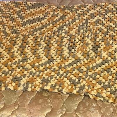 Brown and Gray Afghan