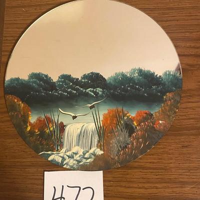 Vintage Hand Painted Mirror