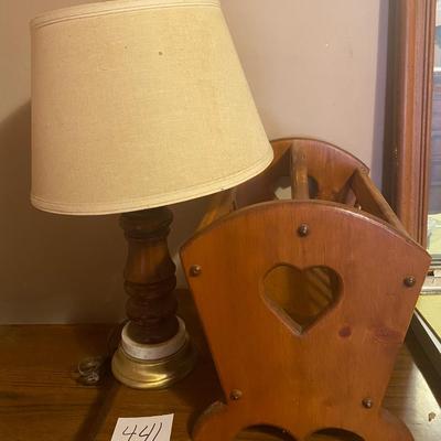 Lamp & Magazine Rack