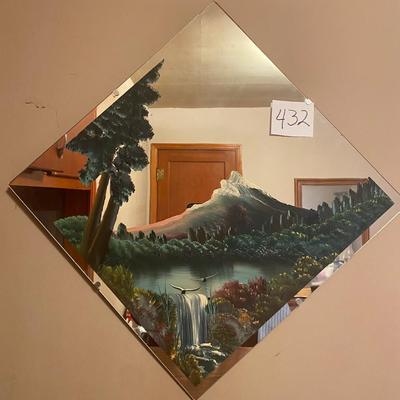 Vintage Hand Painted Mirror