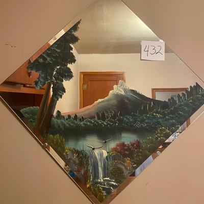 Vintage Hand Painted Mirror