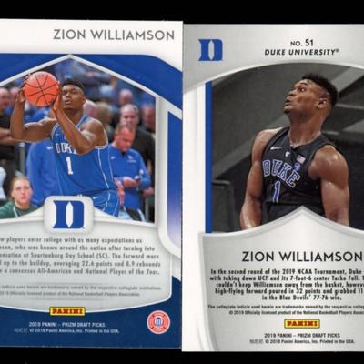 ZION WILLIAMSON ROOKIE CARDS