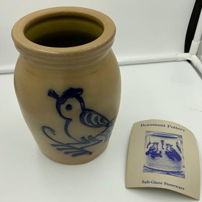 Beaumont pottery crock