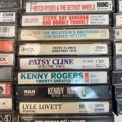 Large Mixed Country Music Artist Cassette Tape Lot Marty Robbins Willie Nelson Garth Brooks