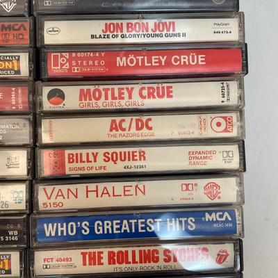 1970s 1980s Heavy Metal Classic Rock Cassette Tape Lot Rock n Roll AC/DC Beatles Jethro Tull Jeff Beck
