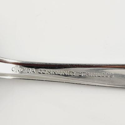 MCM STARBURST ONEIDA STAINLESS STEEL SERVING SPOONS