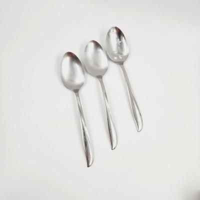 MCM STARBURST ONEIDA STAINLESS STEEL SERVING SPOONS