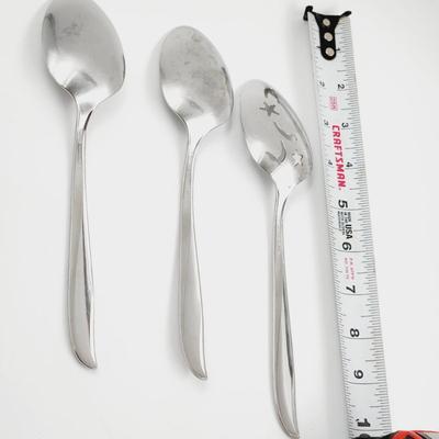 MCM STARBURST ONEIDA STAINLESS STEEL SERVING SPOONS