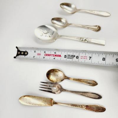 MULTI STYLE VINTAGE SILVER PLATE UTENSILS