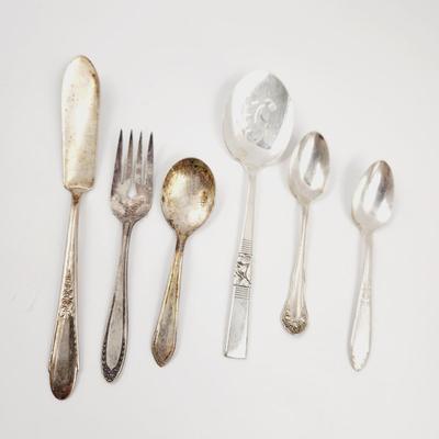 MULTI STYLE VINTAGE SILVER PLATE UTENSILS