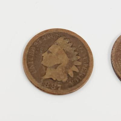 1887 INDIAN HEAD PENNIES - 2